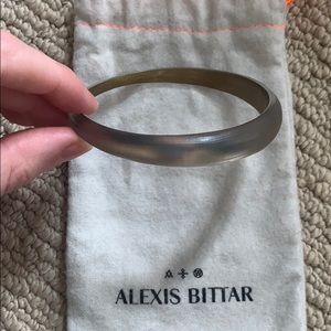 Alexis Bittar Skinny Tapered Bangle, Warm Gray